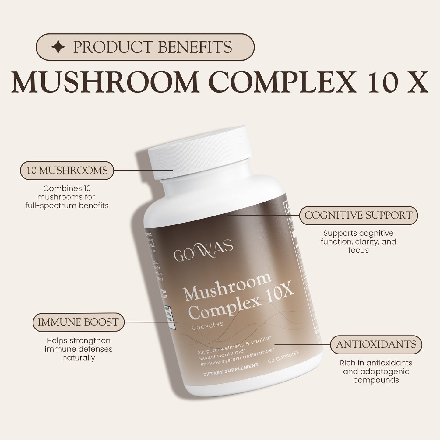 Mushroom Complex 10 X